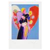 Image 2 : Peter Max "Blue Angel with Heart" Limited Edition Lithograph on Paper