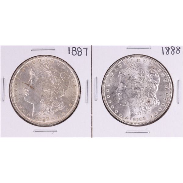 Lot of 1887-1888 $1 Morgan Silver Dollar Coins