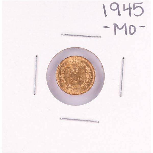 1945 Mexico Dos Pesos Gold Coin
