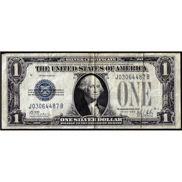 1928B $1 Funnyback Silver Certificate Note