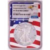 Image 1 : 2019-W $1 Proof American Silver Eagle Coin NGC PF70 Ultra Cameo Congratulations Flag