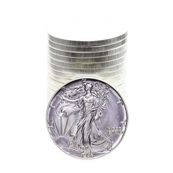 Roll of (20) Brilliant Uncirculated 1987 $1 American Silver Eagle Coins