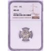 Image 1 : 1941 Mercury Dime Coin NGC MS65