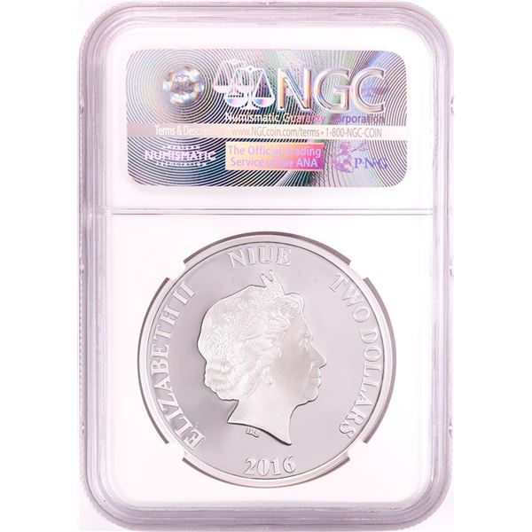 2016 Proof $2 Disney Princess Merida 1oz Silver Coin NGC PF70 Ultra Cameo