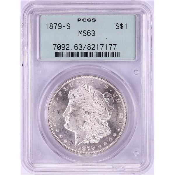 1879-S $1 Morgan Silver Dollar Coin PCGS MS63 Old Green Holder