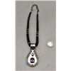 Image 11 : Lovely Sugilite, Lapis, Onyx and Amethyst Necklace by Christin Wolf