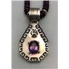 Image 2 : Lovely Sugilite, Lapis, Onyx and Amethyst Necklace by Christin Wolf