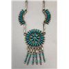 Image 1 : Fine Zuni Needlepoint Turquoise Necklace