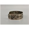 Image 2 : Antique Sterling Silver Bracelet with Arrows and Whirling Log Symbols