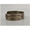 Image 2 : Antique Sterling Silver Bracelet with Arrows and Whirling Log Symbols