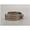 Image 2 : Small Vintage Turquoise and Sterling Silver Bracelet