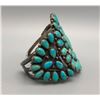 Image 2 : Impressive Vintage Turquoise Cluster Bracelet