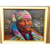 Image 2 : Original Oil Painting- Old Man with a Burro