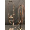 Image 2 : Old Spotted Leather Cowboy Bridle with Spade Bit