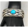 Image 8 : Turquoise and Sterling Silver Overlay Bracelet