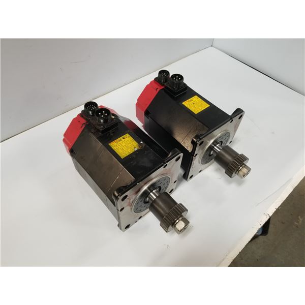 (2) FANUC A06B-0142-B575 AC SERVO MOTOR