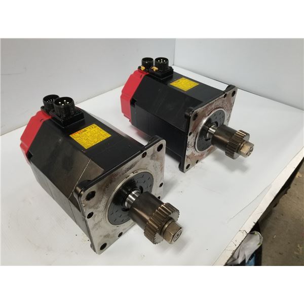 (2) FANUC A06B-0142-B575 AC SERVO MOTOR