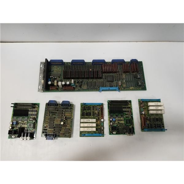 LOT OF MISC FANUC CIRCUIT BOARDS *SEE PICS FOR PART #S*