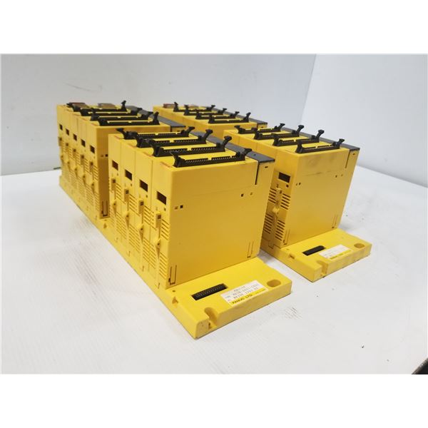 (2) FANUC A03B-0807-C001 10 SLOT MODULE BASE W/ MODULES *SEE PICS FOR PART #S*