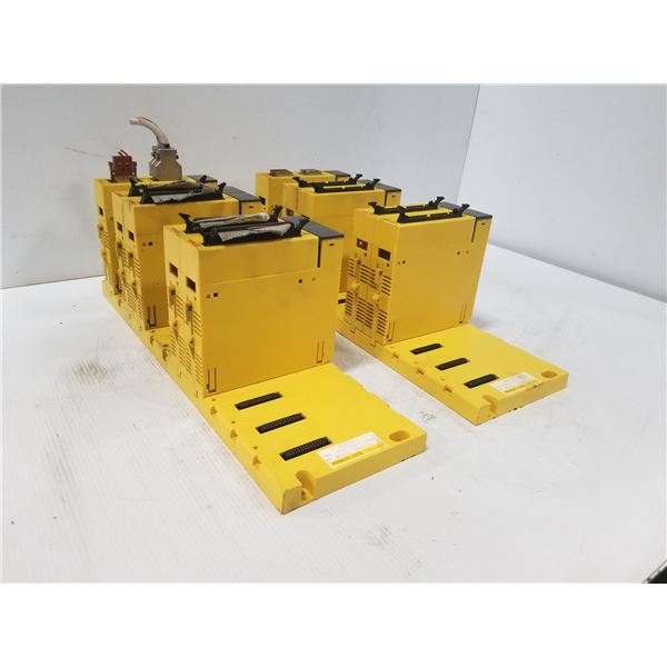 (2) FANUC A03B-0807-C001 10 SLOT MODULE BASE W/ MODULES *SEE PICS FOR PART #S*