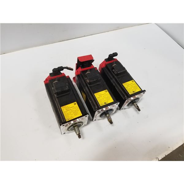 (3) FANUC A06B-0215-B605 AC SERVO MOTOR