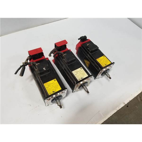 (3) FANUC A06B-0215-B605 AC SERVO MOTOR