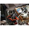 Image 2 : 3 trays of Ridgid 18 volt charger, heavy duty legs, makeup mirror and more