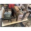 Image 1 : 2 BOXES OF ELECTRONICS, EMTEK LOCK, F150 RADIO