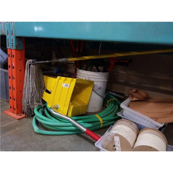 GARDEN HOSE, SPRINKLER AND HOSE WAND, MOP AND WRINGER