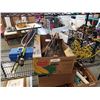 Image 1 : Box of camping tools, with fishing equipment and crab trap