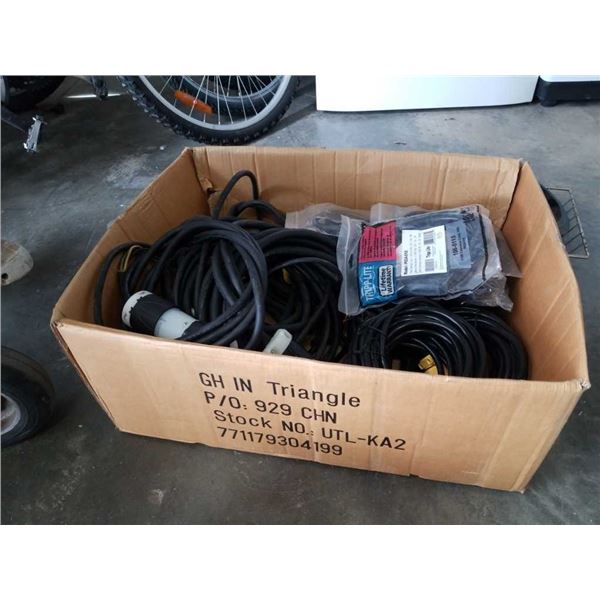 Box of extension cord and electrical cords