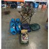 Image 1 : LOT OF CAMP CHAIRS, AIR MATTRESSES AND PUMP
