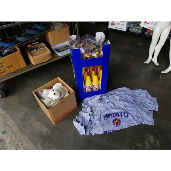 12 new padded bat and ball sets, with new tshirts and plush puppies