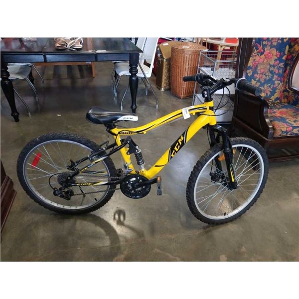 YELLOW AND BLACK CCM BIKE