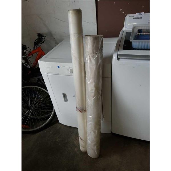 Two rolls of poly plastic