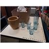 Image 1 : BLUE GLASS DECANTER AND GLASSES - FROM THE SEA TO THE SHORE