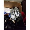 Image 2 : BOX OF NEW SHOES, TOOTHBRUSHES, ETC