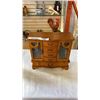 Image 1 : WOODEN JEWELLERY BOX W/ CONTENTS