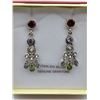 Image 1 : DANGLING STERLING SILVER MULTI COLOUR GEMSTONE EARRINGS RETAIL $300