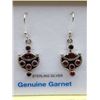 Image 1 : STERLING SILVER VINTAGE STYLE GARNET EARRINGS RETAIL $300