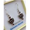 Image 2 : STERLING SILVER VINTAGE STYLE GARNET EARRINGS RETAIL $300