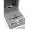 Image 1 : STERLING SILVER GENUINE EMERALD AND CZ BAND W/ APPRAISAL $685