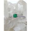 Image 2 : STERLING SILVER GENUINE EMERALD AND CZ BAND W/ APPRAISAL $685