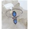 Image 3 : STERLING SILVER RHODIUM PLATED, CREATED OPAL AND CZ RING W/ APPRAISAL $590