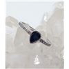 Image 2 : STERLING SILVER SAPPHIRE AND CZ RING W/ APPRAISAL $525