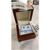 Image 2 : STAMPED 14KT YELLOW GOLD LADYS CAST STUD EARRINGS WITH AMETHYSTS RETAIL $590 IN MAHOGANY CASE WITH A