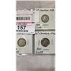 Image 2 : 7 CANADIAN SILVER 10 CENT WAR-TIME COINS 1938-1944  .800 SILVER