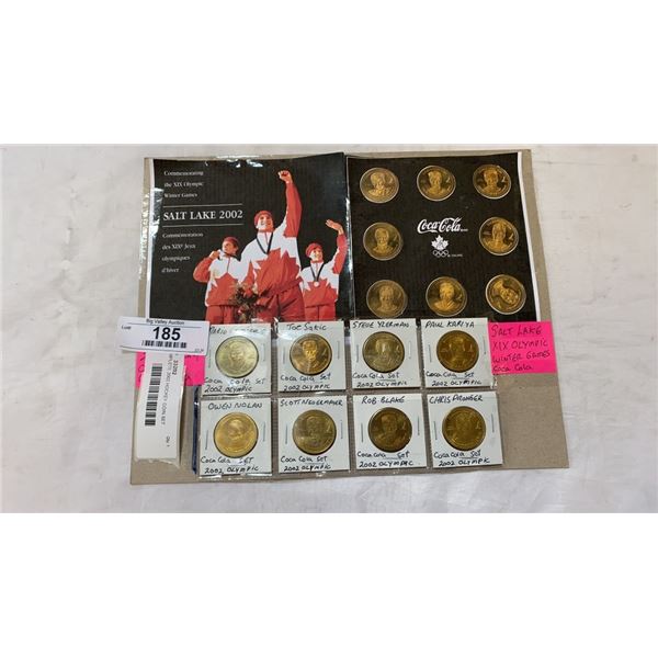 COMPLETE 2002 HOCKEY COIN SET "COCA-COLA" SALT LAKE XTX OLYMPIC WINTER GAMES