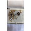 Image 9 : 2 BOXES, TIN, AND BAG OF JEWELLERY