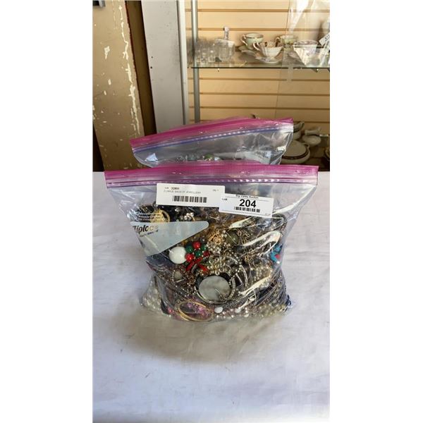 2 LARGE BAGS OF JEWELLERY